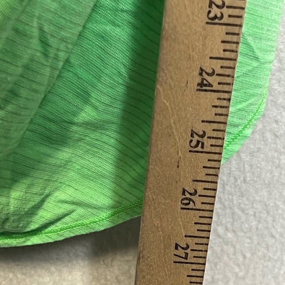 Lululemon Lime Green Striped Strappy Back Tank Top with Built-in Bra Size 8 - Picture 7 of 12